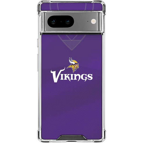 NFL Minnesota Vikings Team Jersey Google Pixel 8a Clear Case